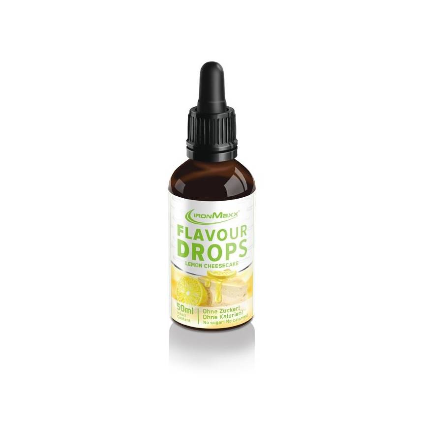 Ironmaxx Flavour Drops - aromat bez kalorii 50ml, Smak: Sernik cytrynowy