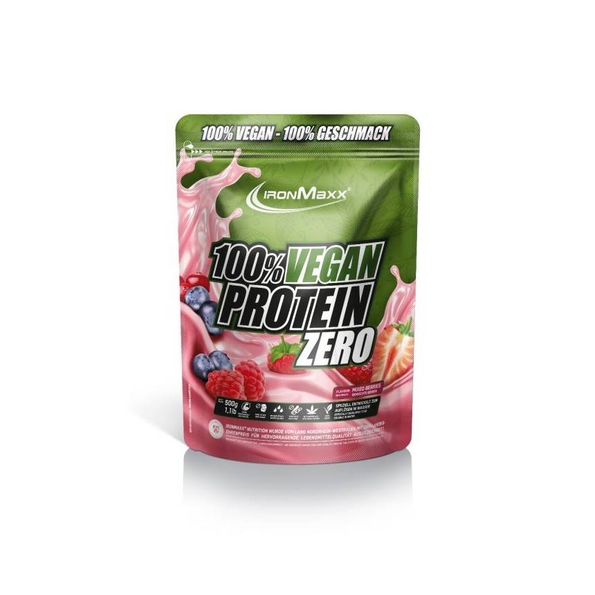 100% Vegan Protein Zero- Bia³ko wegañskie 500g, Smak: Jogurt wi¶niowy
