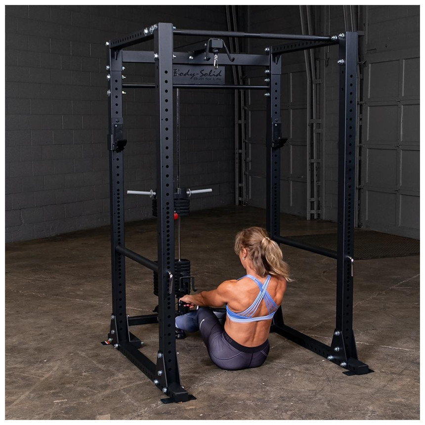 POWER RACK klatka treningowa GPR400+ Wyciąg GLA400