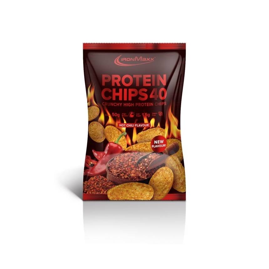 IronMaxx Protein Chips 50g, Smak: Hot Chilli
