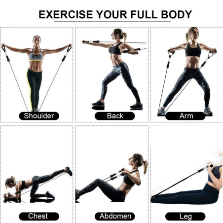 YORK FITNESS- GUMA OPOROWA Z UCHWYTAMI CZARNA