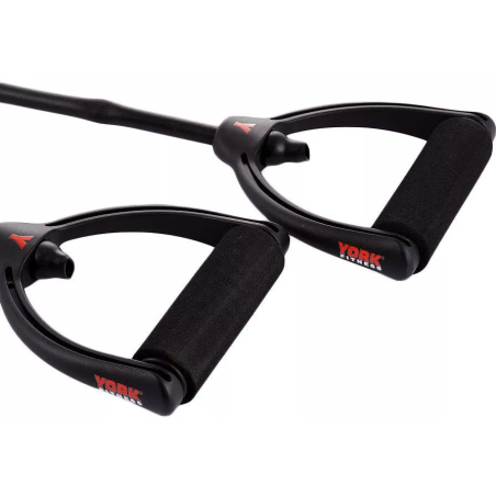 YORK FITNESS- GUMA OPOROWA Z UCHWYTAMI CZARNA