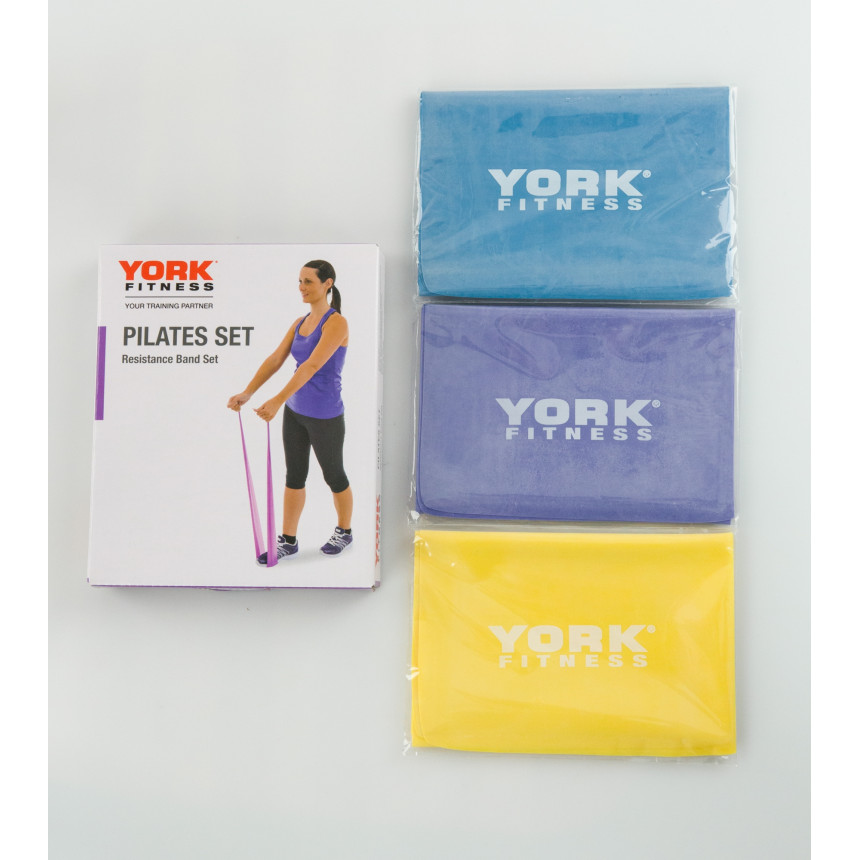 YORK- PILATES SET - ZESTAW 3 TAŚM DO PILATES