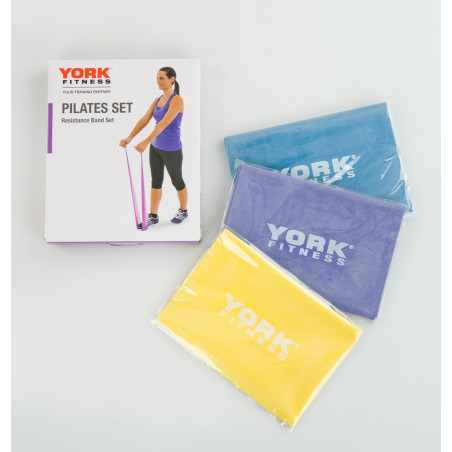 YORK- PILATES SET - ZESTAW 3 TAŚM DO PILATES