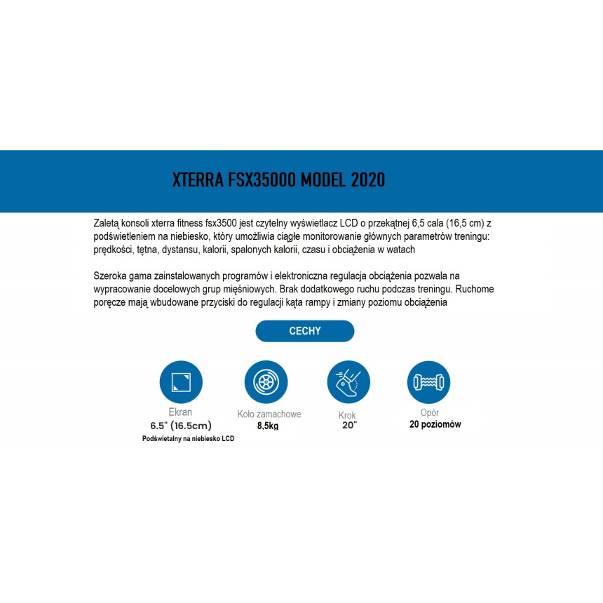 Xterra Fitness Orbitrek, Elipsa FSX3500