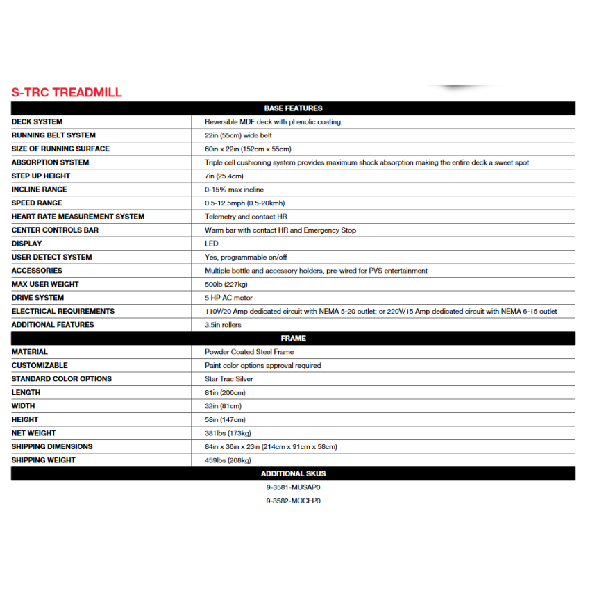 Bieżnia STAR TRAC - STRC