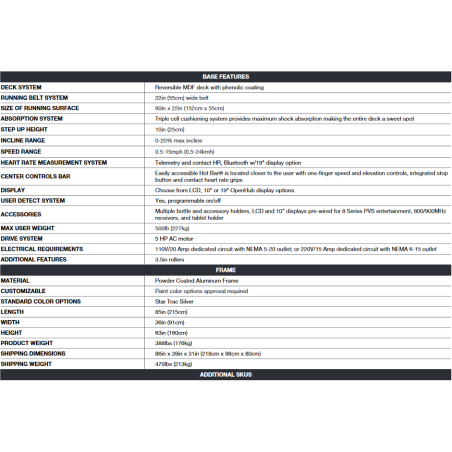STAR TRAC 8TRx- Profesjonalna, komercyjna bieżnia LCD