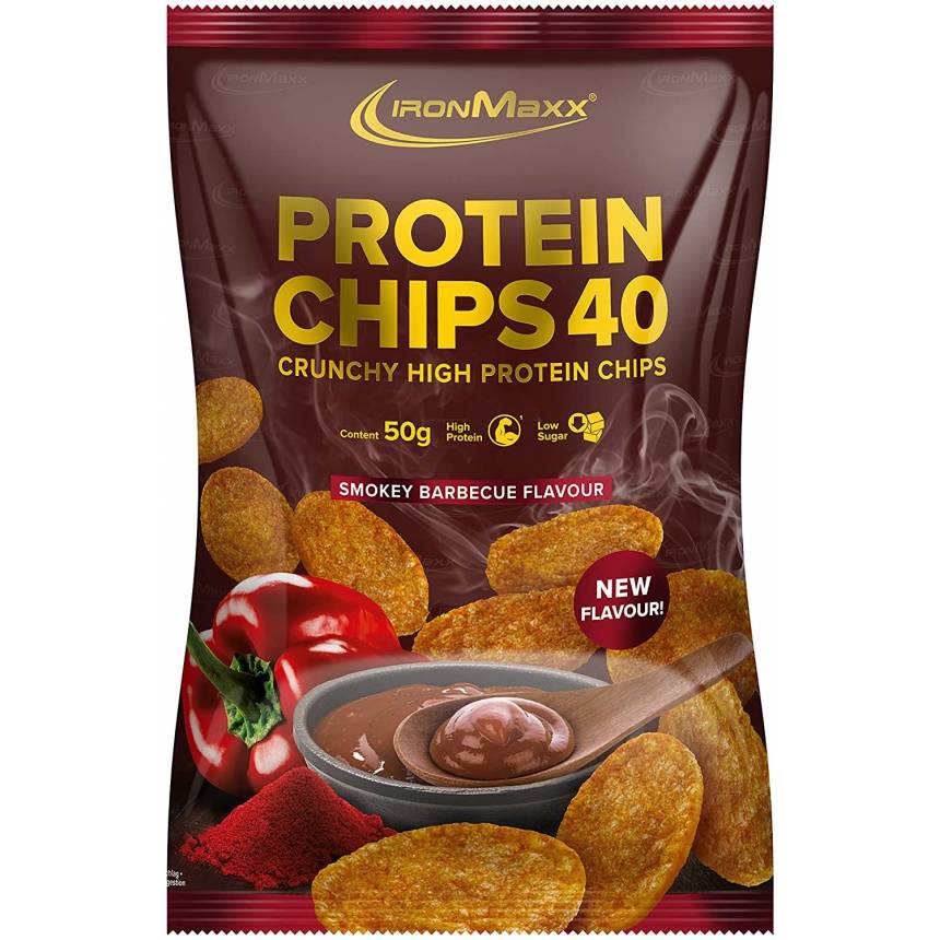 IronMaxx Protein Chips 50g, Smak: Barbecue