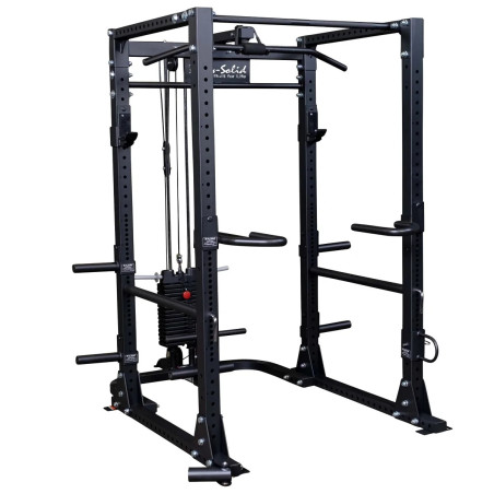 POWER RACK klatka treningowa GPR400+ Wyciąg GLA400