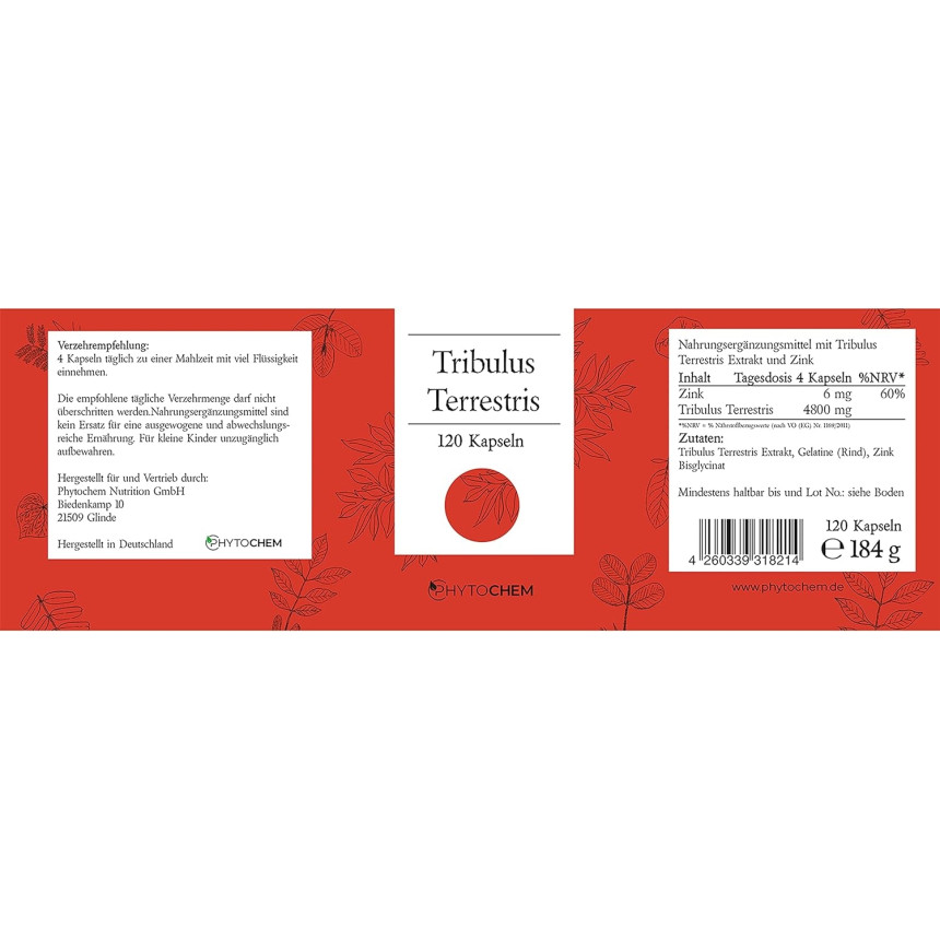Phytochem Tribulus Terrestris Buzdyganek 120 kap 1200 mg