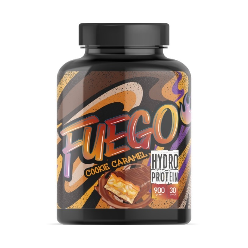 Fuego Hydro Protein 900 g Karmelowe Ciastko – Hydrolizat Białka dla Szybkiej Regeneracji