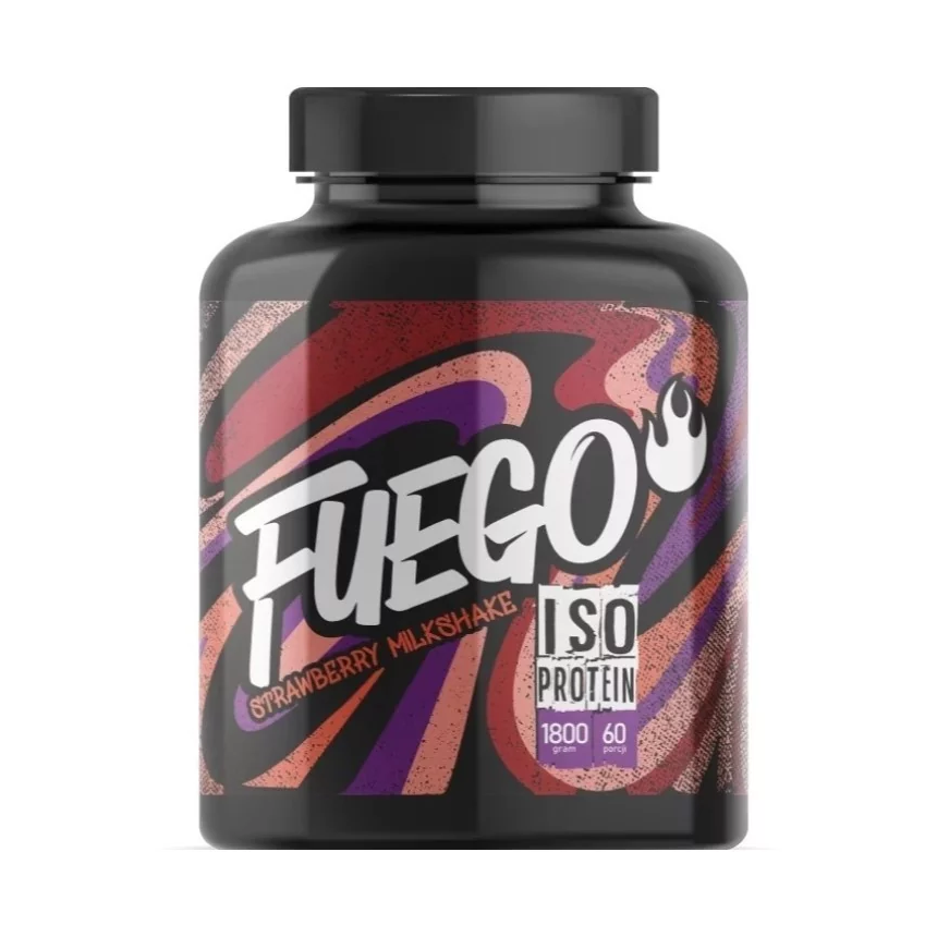 Fuego ISO Protein 1800 g truskawka – Wysokiej Jakości Izolat Białka Serwatkowego WPI
